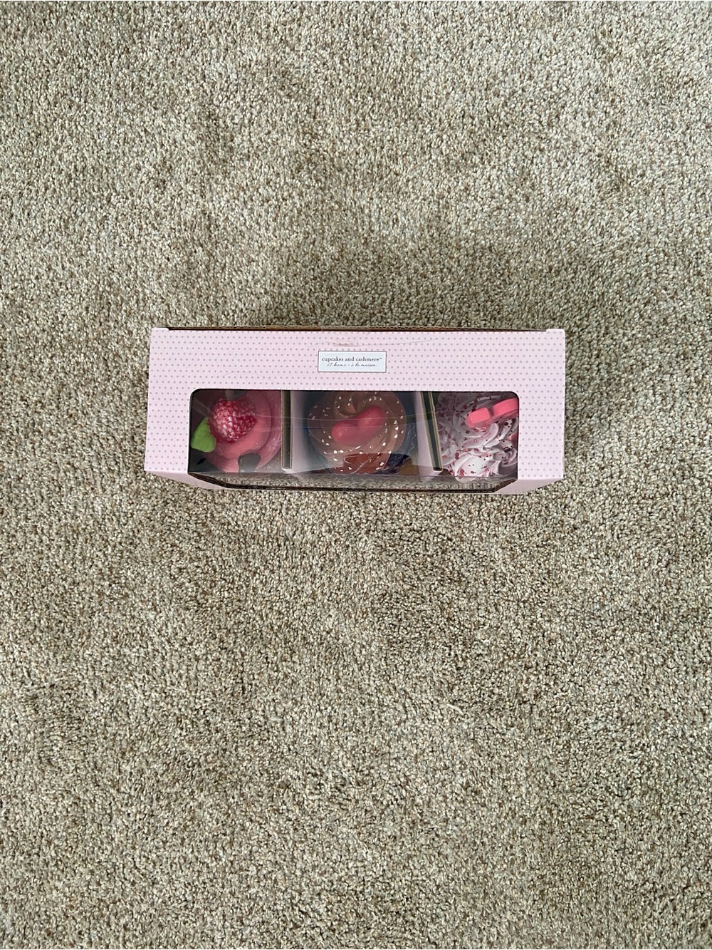 NWT Cupcakes and Cashmere Chocolate Faux Cupcakes Set of 3 Valentines Day - Picture 9 of 9